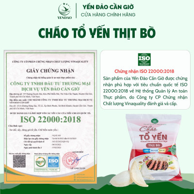 Yến Đảo - Thùng 30 Gói Cháo Yến Thịt Bò Thơm Ngon Tiện Dụng Giàu Dinh Dưỡng Cho Mọi Nhà