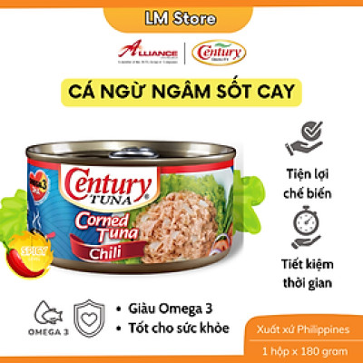 [Chính hãng] Cá ngừ ngâm sốt cay/không cay nhập khẩu Philippines  - Khối lượng 180g