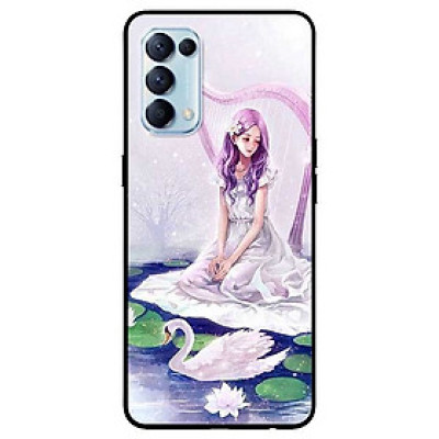 Ốp lưng dành cho Oppo Reno 5 mẫu Cô Gái Và Thiên Nga