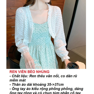 Áo khoác ren tà ngắn 11 C114