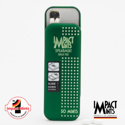 Combo 6 Hộp Kẹo Bạc Hà Không Đường Impact Mints 9g (tặng kèm 6 gói Tempo) 