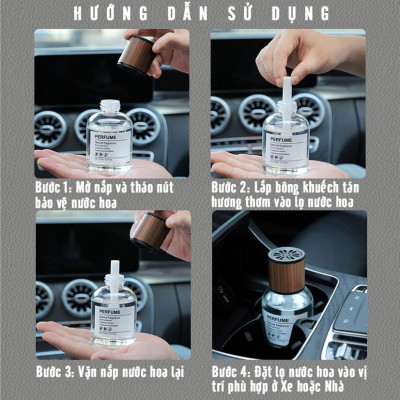 Nước Hoa Ô Tô Tinh Dầu Thơm Xe Hơi Khuếch Tán Nước Hoa Khử Mùi Ô Tô Chống Say Xe, Que Tán Hương Thơm Phòng 160 ml