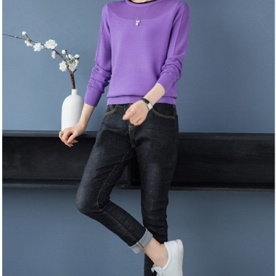 Áo len nữ cổ tròn dài tay thu đông mẫu mới Haint Boutique Al18