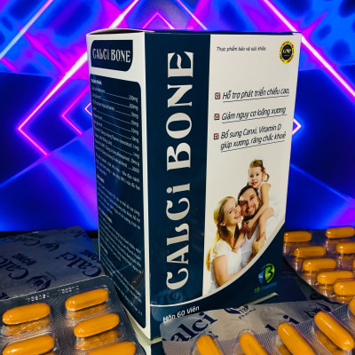 CALCI BONE - Tăng chiều cao cho Tuổi Dậy Thì, hỗ trợ tăng cường hấp thu canxi cho bà Bầu, Người Cao Tuổi - Giúp xương và răng chắc khỏe
