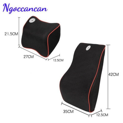 Bộ Gối Tựa Đầu Và Tựa Lưng Cao Su Non Cao Cấp Dành Cho Ô Tô Xe Hơi