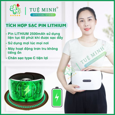 Đai Massage Bụng Hỗ Trợ tan Mỡ Bụng, Xoa Bóp Cùng Lúc Làm Nóng, Mát Xa Cổ Vai Lưng Đùi Megou TY-308 BH 1 Năm