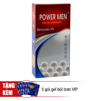 Bao Cao Su Powermen Ngọc Trai Hỗ Trợ Điều Trị Xuất Tinh Sớm (Hộp 12 Cái)