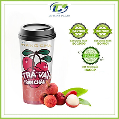 Ly Trà Trái Cây Wangcha Tiện Lợi Vị Vải - Trà Vải Thơm Ngon Có Trân Châu Ngọc Trai Đi Kèm