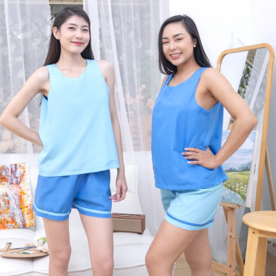 BST Siêu tiết kiệm - Quần đùi mặc nhà  LMcation Laura - Xanh dương đậm và nhạt