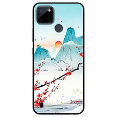 Ốp lưng dành cho Realme C21Y - Realme C25Y mẫu Núi Hoa Đỏ