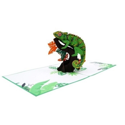 Thiệp 3D Tắc Kè Hoa – Thiệp Pop Up Nghệ Thuật Độc Đáo, Sáng Tạo, Thú Vị, A18