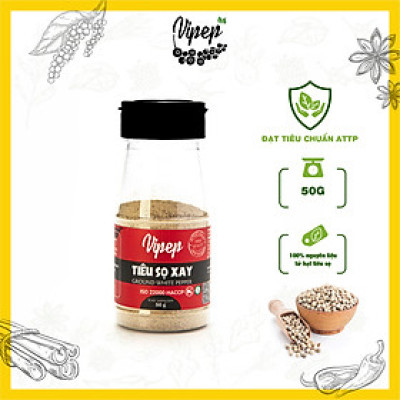 Tiêu Sọ Xay Tự Nhiên Vipep Hũ Nhựa 50g