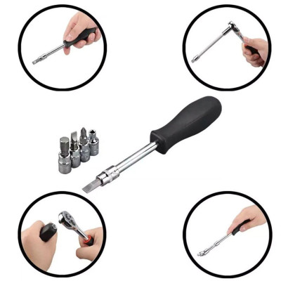 Ảnh Thật Bộ Đồ Nghề Sửa Chữa Xe Hơi Xe Máy 46 Món - Bộ Dụng Cụ Tuýp Khẩu Đa Năng 46 Chi Tiết Mở Ốc Vít Bulong Tiện Dụng