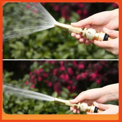 Bộ dây vòi xịt nước rửa xe, tưới cây . tăng áp 3 lần, loại 3m, 5m 206587 cút sập,nối nhựa vàng+ tặng mở chai