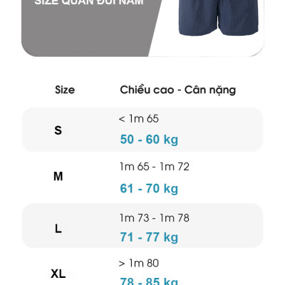 Quần đùi nam Cotton mặc nhà thoải mái thoáng mát JAMANO- 1 Chiếc MÀU NGẪU NHIÊN