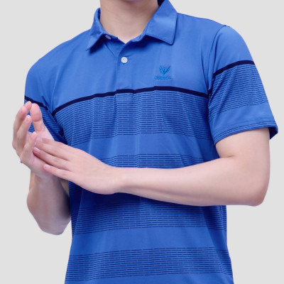 Áo Thun Polo Nam Sọc Ngang Thân Màu Xanh Bích Cao Cấp 2021 