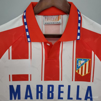 Áo Bóng Đá Retro Atletico Madrid 1994/1995 - Sân Nhà bản cao cấp vải Cotton Polyester