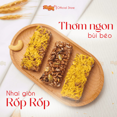 [COMBO MUA 4 TẶNG 1] Thanh gạo lứt chà bông/rong biển mix hạt Mailey 150g - Bánh gạo lứt ăn kiêng hỗ trợ giảm cân