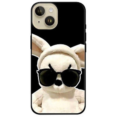 Ốp lưng cho IPhone 15 - 15 Plus - 15 Pro - 15 Pro Max - 16 - 16 Plus - 16 Pro - 16 Pro Max - Thỏ Kính Đen - Hàng Chính Hãng