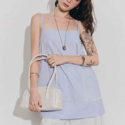 DOTTIE - Áo hai dây phối ren - Xanh biển - T1134