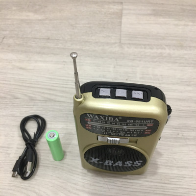Đài Radio Mini, Đài Radio Cho Người Già Waxiba XB-881URT Cao Cấp Mp3/Usb/Thẻ Nhớ/Đèn Pin-Hàng Chính Hãng