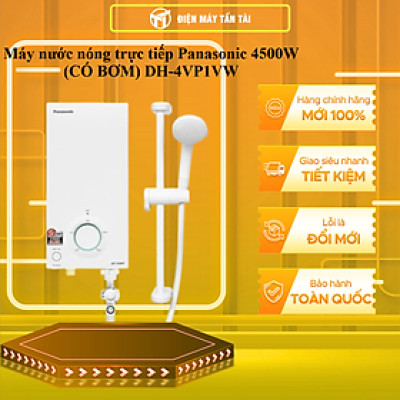 Máy nước nóng trực tiếp Panasonic 4500W (CÓ BƠM) DH-4VP1VW Mẫu mới - HÀNG CHÍNH HÃNG - CHỈ GIAO HCM