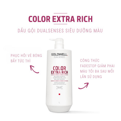 Dầu Gội Giữ Màu Goldwell Color Extra Rich – Dưỡng Ẩm, Giúp Tóc Nhuộm Bền Màu