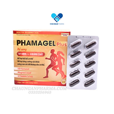 Hộp Vitamin tổng hợp và khoáng chất Phagelvit Plus tăng cường sức khỏe - Hộp 30 viên -100 viên
