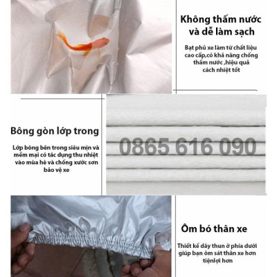 Bạt trùm xe ô tô 7 chỗ TOYOTA INNOVA vải dù oxford cao cấp áo trùm che phủ xe hơi, bạc phủ xe ô tô chống nóng,mưa,