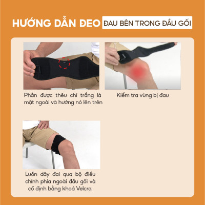 Đai bảo vệ khớp gối loại vừa Phiten Metax Supporter Knee Band