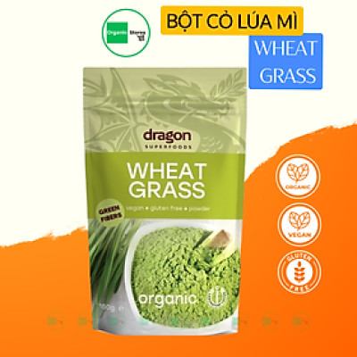 Bột cỏ lúa mì hữu cơ 200gr - Dragon Superfoods