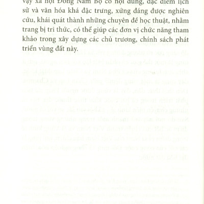Xã Hội Đông Nam Bộ Từ Khởi Thủy Đến Đầu Thế Kỷ XXI