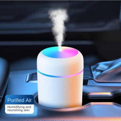 Máy Phun Sương Tạo Độ Ẩm Không Khí Dung Tích 300ml Kết Hợp Với Đèn Led - Dạng Cầm Tay Dùng Được Trong Xe Hơi ️HÀNG HOT