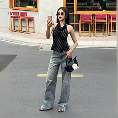 Quần Jean Ống Rộng Classic Carolina Blue Aaa Jeans