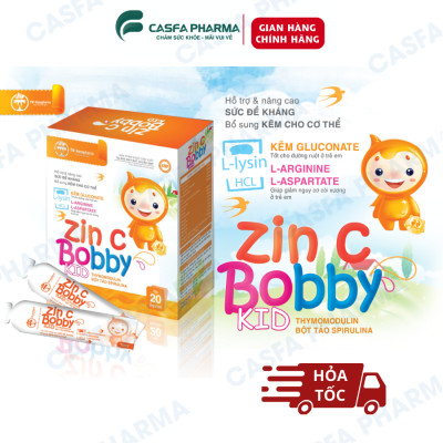 Combo Canxi hữu cơ cho bé CANXIBOBBY và 1 Kẽm ZIN C BOBBYKID TW Hanopharco
