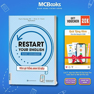 Sách - Restart Your English - Basic Grammar - Yêu Lại Tiếng Anh Từ Đầu - MCBooks