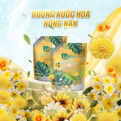 [MUA 1 TẶNG 1] Nước Giặt Xả Lamy EcoWipes Túi 2KG Hương Nước Hoa Thơm Lâu Sạch Nhanh Làm Mềm Vải 3IN1 (2 TÚI)