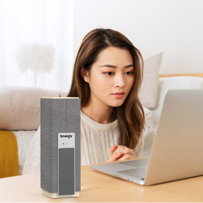 Loa không dây di động Smalody Bluetooth 5.0, bằng gỗ công suất lớn 20W, âm thanh nổi với khe cắm TF AUX