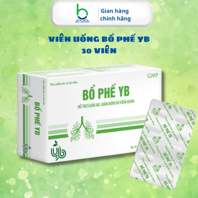 Viên Uống Bổ Phế YB Hỗ Trợ Giảm Ho, Giảm Đờm, Bổ Phế Hiệu Quả - 30 viên