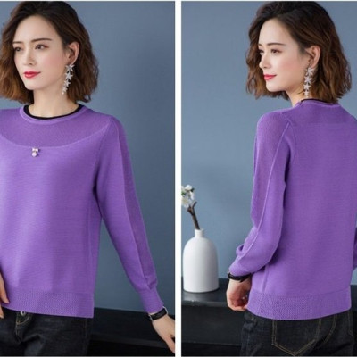 Áo len nữ cổ tròn dài tay thu đông mẫu mới Haint Boutique Al18