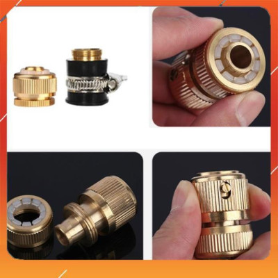 ️Evoucher Bộ dây vòi xịt nước rửa xe, tưới cây , tăng áp 3 lần, loại 7m, 10m 206701 đầu đồng,cút đồng+  móc khoá