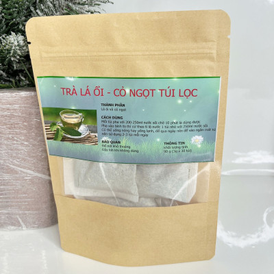 Trà lá ổi - Cỏ ngọt ( Hộp 30 gói 3g) - Sản phầm tốt cho người tiểu đường, thanh nhiệt mát gan và hỗ trợ giảm cân