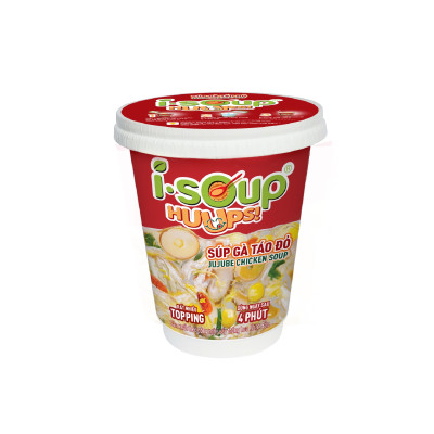 Súp Gà Táo Đỏ Ăn Liền ISOUP HUUPS Hũ 12G - Súp Ăn Liền Sấy Thăng Hoa