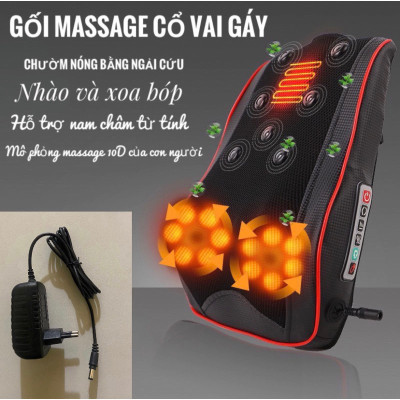 Gối Mát Xa Cổ Vai Gáy HAIZIN - Máy Masage cổ vai gáy đa năng cao cấp BH12T