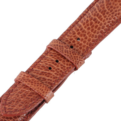 HC8409-10-11-15 - Dây đồng hồ Huy Hoàng da đà điểu size 22, 24, 26 màu đen, nâu đất, vàng, nâu đỏ