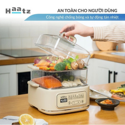 Nồi Hấp Đa Năng 2 Tầng Haatz CIM371, Dung Tích 10L, 8 Chức Năng, 1000W - Hàng Chính Hãng