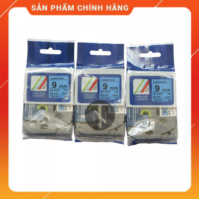 Nhãn In đa lớp Tz2-521 - Đen nền Dương 9mm x 8m - Hàng nhập khẩu