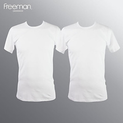 Áo thun nam ngắn tay không cổ cotton thoáng mát FREEMAN TSF317 [Combo 2]