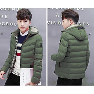 ÁO PHAO NAM CHẦN BÔNG 3 LỚP CÓ NÓN THÁO RỜI AP02-RÊU