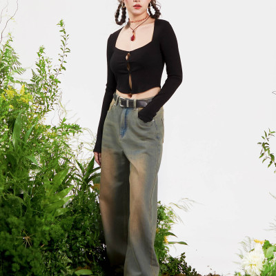 DOTTIE - Áo khoác tay dài cách điệu - Đen - T0802